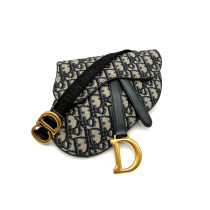 Dior Marsupio Saddle Tela Oblique Blu