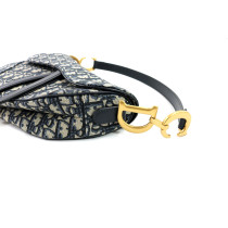 Dior Saddle Tela Jaquard Oblique Blu
