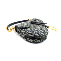 Dior Saddle Tela Jaquard Oblique Blu