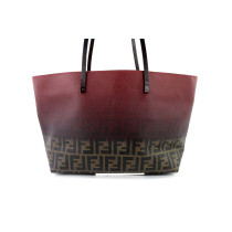 Fendi Roll Bag Tela Rosa e Marrone