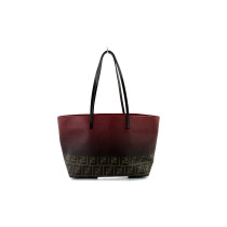 Fendi Roll Bag Tela Rosa e Marrone