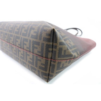 Fendi Roll Bag Tela Rosa e Marrone