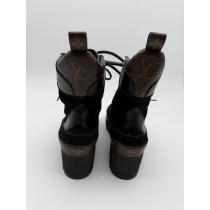 Louis Vuitton Stivali Anfibio Lawreate Pelle Nera