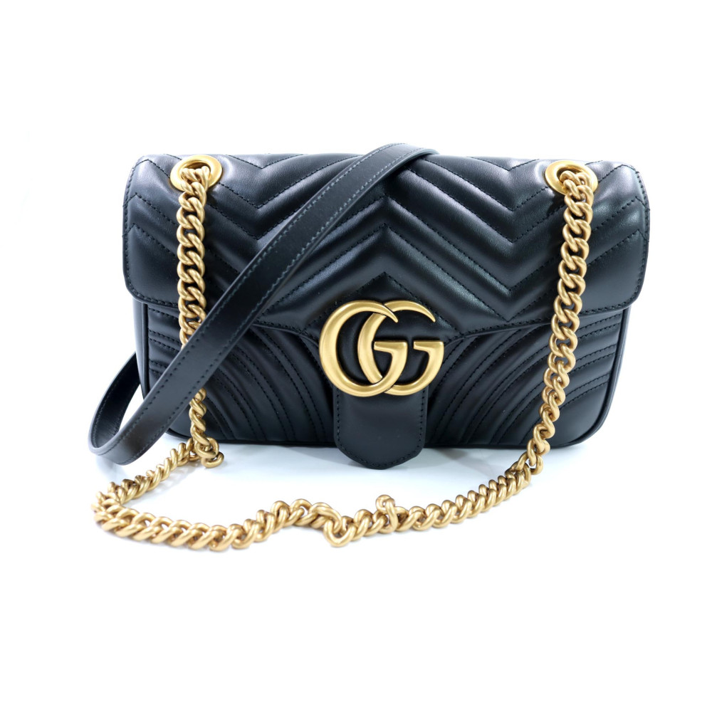 copy of Gucci Borsa a Spalla GG Marmont Misura Media Pelle Nera