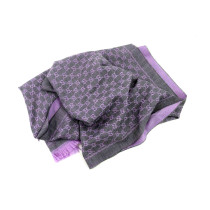 Gucci Sciarpa Cotone e Seta Viola e Grigio