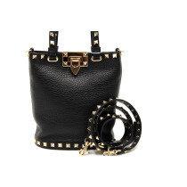Valentino Rockstud Bucket Pelle Nera