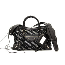 Balenciaga City Small Tela e Pelle Nera