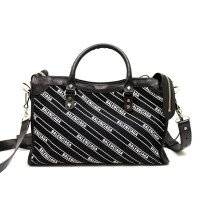 Balenciaga City Small Tela e Pelle Nera