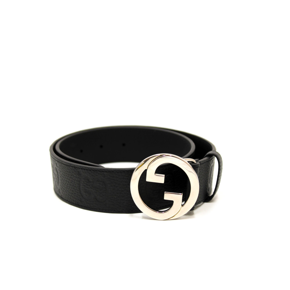 Gucci Cintura Blondie Pelle Stampa GG Nera