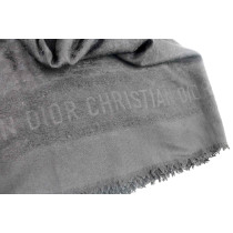 Dior Sciarpa Oblique Lana, Seta e Cachemire Nero