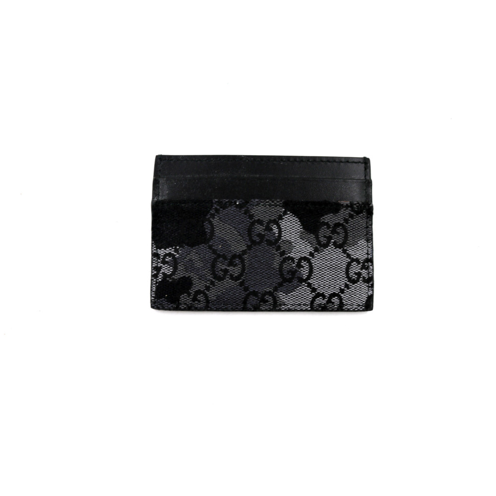 Gucci Portacarte Tela Grigia e Nera