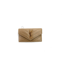Saint Laurent Portacarte Cassandre Pelle Beige