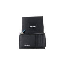 Saint Laurent Portacarte Pelle Nera