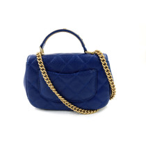 Chanel Flap Bag Carry Around Pelle Blu