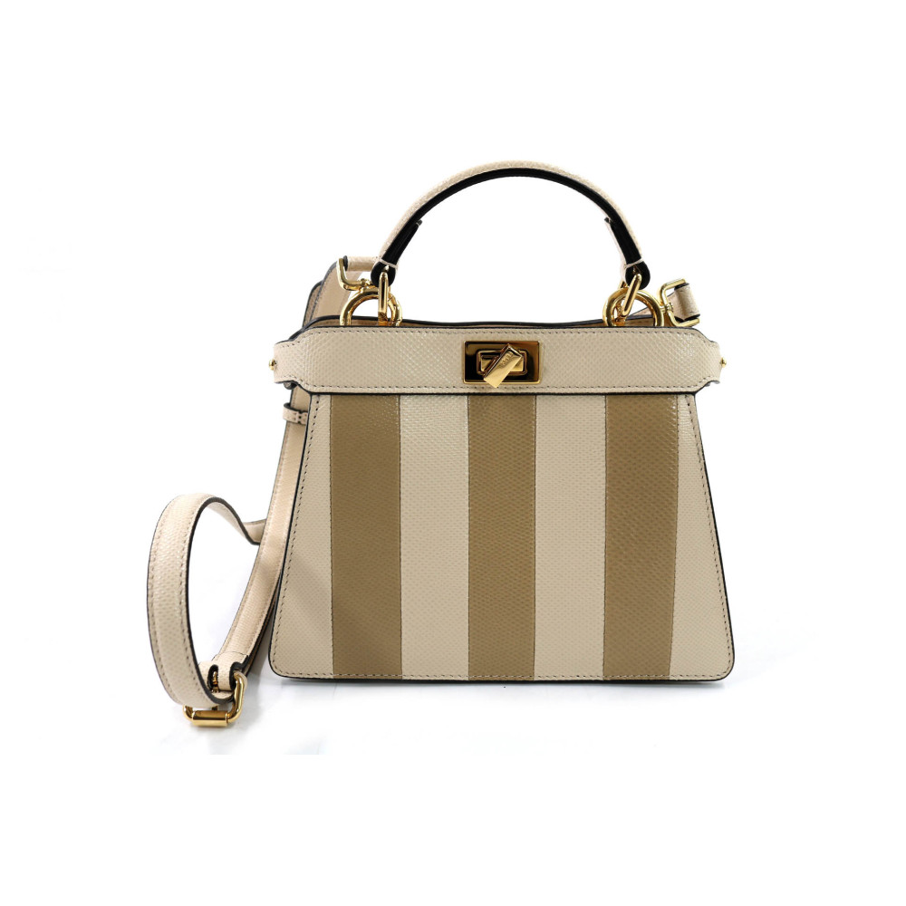 Fendi Peekaboo Iseeu Pelle Bianca e Beige