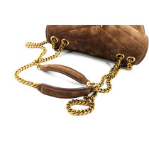 Saint Laurent Lou Lou Small Suede Brown Coffee