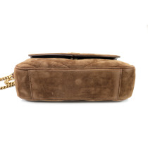 Saint Laurent Lou Lou Small Suede Brown Coffee
