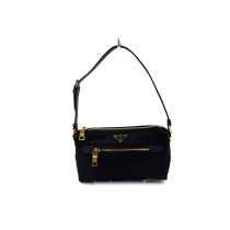 Prada Pochette Tela Blu