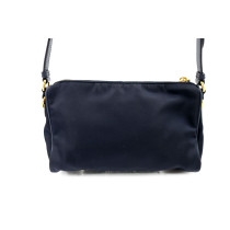 Prada Pochette Tela Blu