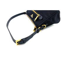 Prada Pochette Tela Blu