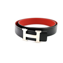 Hermes Cintura Pelle Nera e Rossa