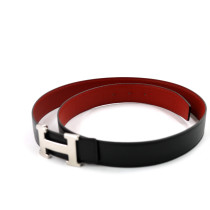 Hermes Cintura Pelle Nera e Rossa