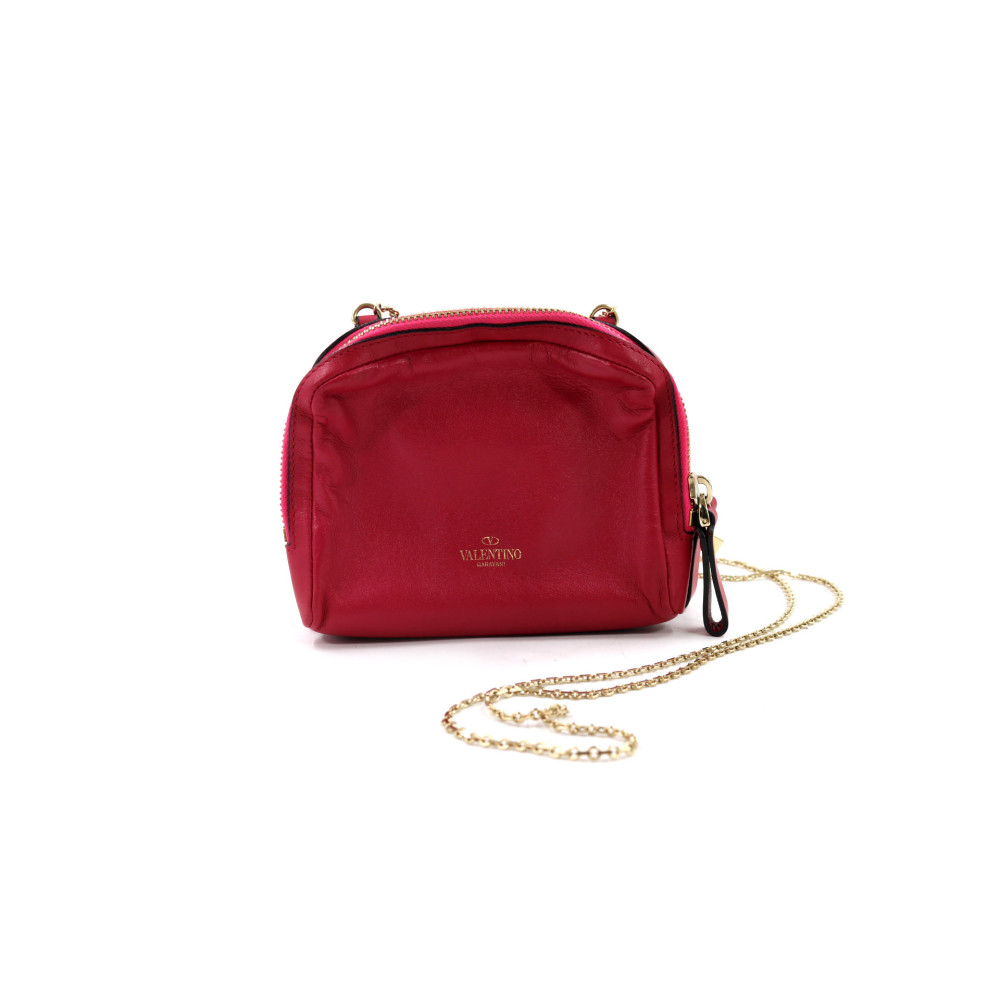 Valentino Tracollina Pelle Fucsia
