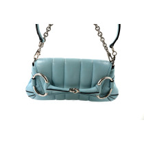 Gucci Horsebit Pelle Azzurra