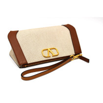 Valentino Pochette Tela e Pelle Cuoio