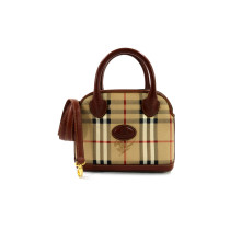 Burberry Tote Nova Check 2Way Tela e Pelle Marrone