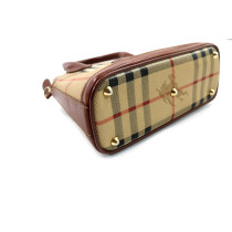 Burberry Tote Nova Check 2Way Tela e Pelle Marrone