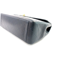 Chanel Classica Vintage Big Logo Pelle d'Agnello Blue