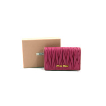 Miu Miu Portacarte Piccolo Matelassé Pelle Fucsia