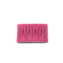 Miu Miu Portacarte Piccolo Matelassé Pelle Fucsia