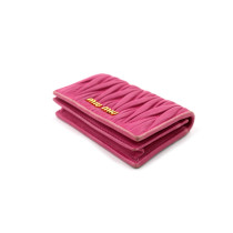 Miu Miu Portacarte Piccolo Matelassé Pelle Fucsia