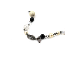 Chanel Collana Perle, Acciaio e Plastica Multicolor