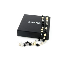 Chanel Collana Perle, Acciaio e Plastica Multicolor