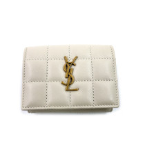 Saint Laurent Portafoglio Cassandre Pelle Bianca