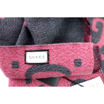 Gucci Sciarpa Lana Grigia e Rosa