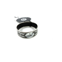 Hermès Bracciale Grand Apparat Metallo Bianco e Grigio