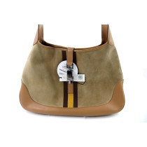 Gucci Jackie Grande Pelle Scamosciata Beige