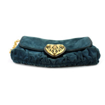 Gucci Pochette Suede Blu Avio