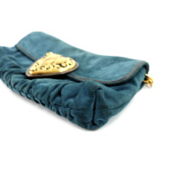 Gucci Pochette Suede Blu Avio