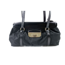 Prada Shopper Tela Vela Nera