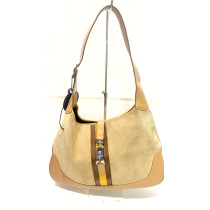Gucci Jackie Grande Pelle Scamosciata Beige