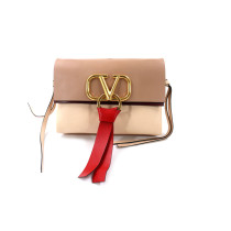 Valentino V Ring Pelle Rosa e Beige
