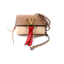 Valentino V Ring Pelle Rosa e Beige