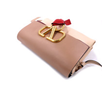 Valentino V Ring Pelle Rosa e Beige
