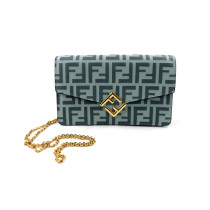 Fendi Pochette Diamonds Pelle Blu