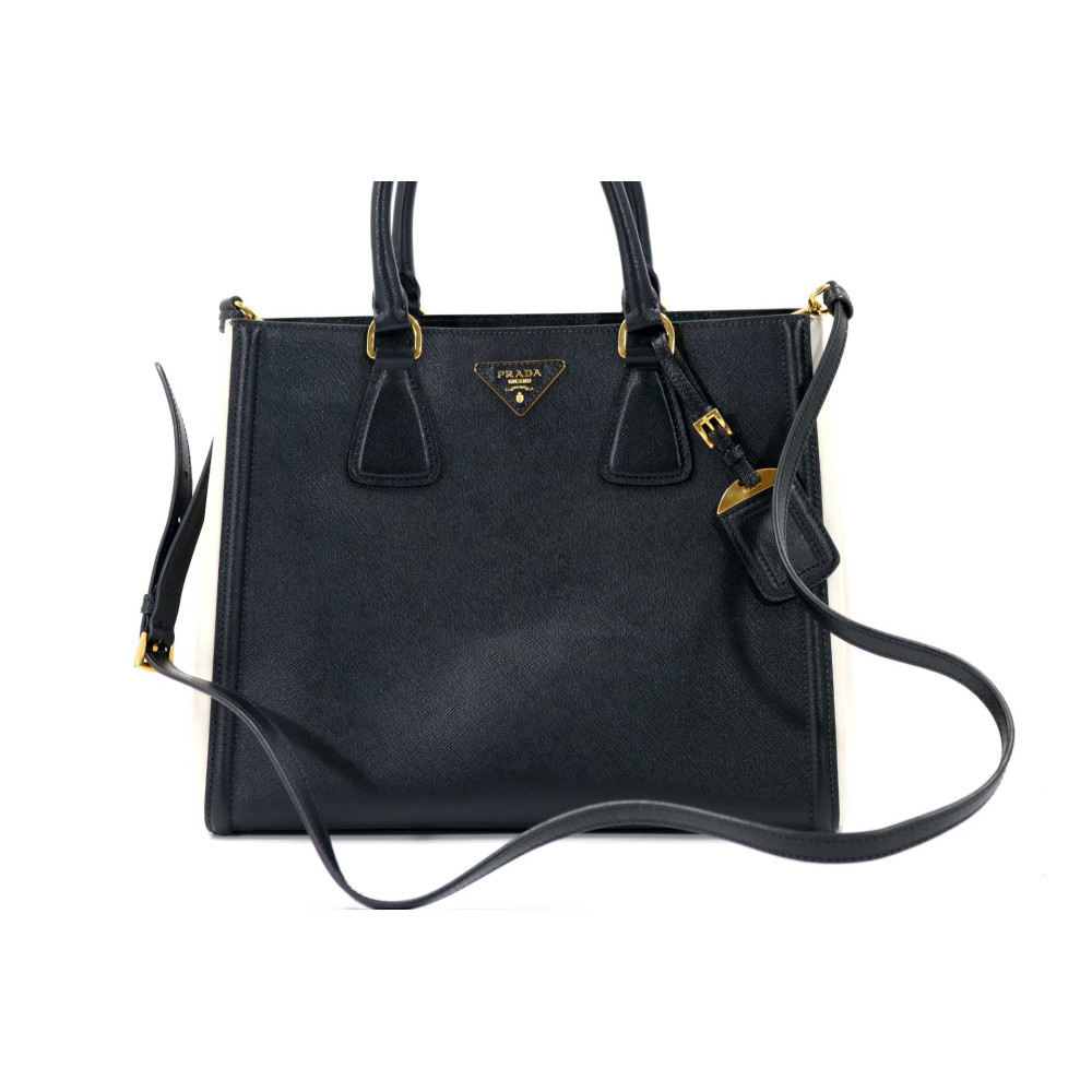 Prada Galleria Pelle Saffiano Nera e Bianca